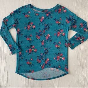 Old Navy Floral High Low Shirt size 10/12 or large
